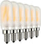 T6/T25 E12 Dimmable LED Filament Bulb, 4W 3000K Warm White Frosted Glass,