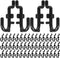 80pcs J-Shaped Pegboard Hooks for Garage Tool Storage Heavy Duty Black Plastic
