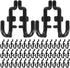 80pcs J-Shaped Pegboard Hooks for Garage Tool Storage Heavy Duty Black Plastic