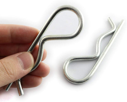 LQ Industrial 2 PCS Stainless Steel R Clips, Spring Retaining Wire Hair Pins, Lynch Cotter M5x100