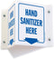 SmartSign"Hand Sanitizer Here" Projecting Sign | 5" x 6" Acrylic, Made in