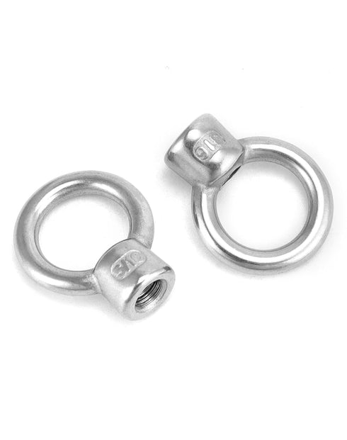 QWORK 10 Pack, 5/16" 316 Lifting Eye Nut, UNC Marine Grade Stainless Steel