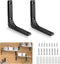 4Pcs L Wall Bracket, 4 x 4 Inch Heavy Duty Floating Shelf Bracket, Iron Joint Angle Bracket with Screws