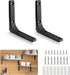 4Pcs L Wall Bracket, 4 x 4 Inch Heavy Duty Floating Shelf Bracket, Iron Joint Angle Bracket with Screws
