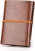 EvZ Vintage Dark Brown PU Leather Cover Loose Leaf Blank Notebook, 7 Inches Journal Diary Gift