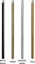 M10 stems,12 Inches Brushed Nickel Threaded Extension Rod for Pendant Light, Island Lighting, Chandeliers,lighting