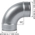 4" Inch 90 Degree Galvanized Steel Duct Elbow: Pressed Industrial Connector for Ventilation Pipe Fitting