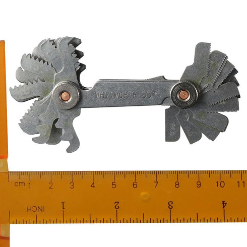 Screw Thread Pitch Cutting Gauge Tool, Stainless Steel Metric Screw Pitch Gauge, 55 Degree & 60 Degree Measuring Tool