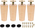 Toddmomy 4 Sets Wood Furniture Legs 10cm Tapered Solid Wood Sofa Cabinet