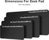 Leather Desk Pad Protector, Non-Slip PU Leather Desk Blotter, Waterproof Writing Pad, 23.6" x 13.7" (Black)
