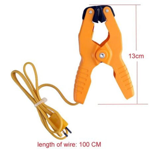 Type K Pipe Clamp for HVAC Pipes, Temperature Lead Probe, Plumbing Jaw Clip