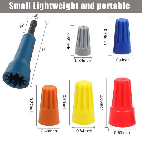 25 Pcs Wire Connectors & 1 Pc Blue Wire Nut Twister, Wire Screw Caps Kit Insulating Insert Twist Electrical Wire Connectors with Spring Wire Splice Connectors Wire Caps for Quick Connection