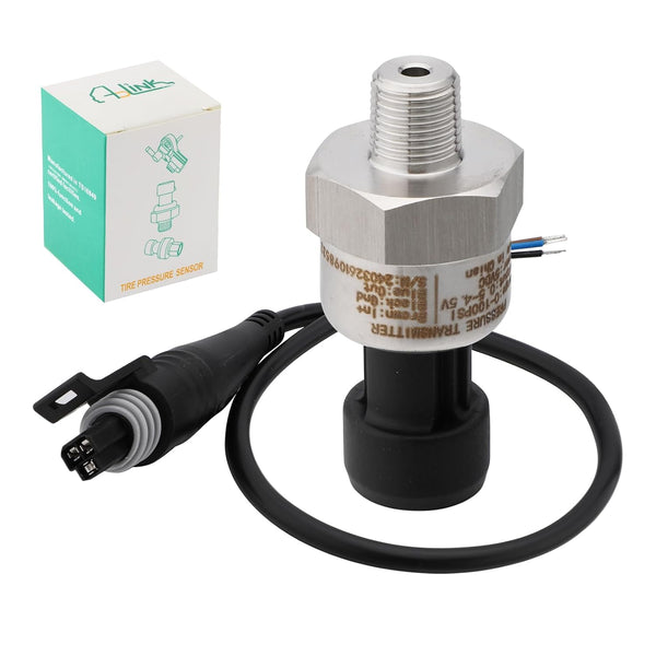 100 PSI Pressure Transducer Sender Sensor, 1/8" -27 NPT 316 Stainless Steel Thread for Oil Fuel Air Water
