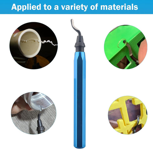 Deburring Tool with 10PCS Extra High Speed Steel Swivel Blades for 3D Printing, Metal, Wood, PVC
