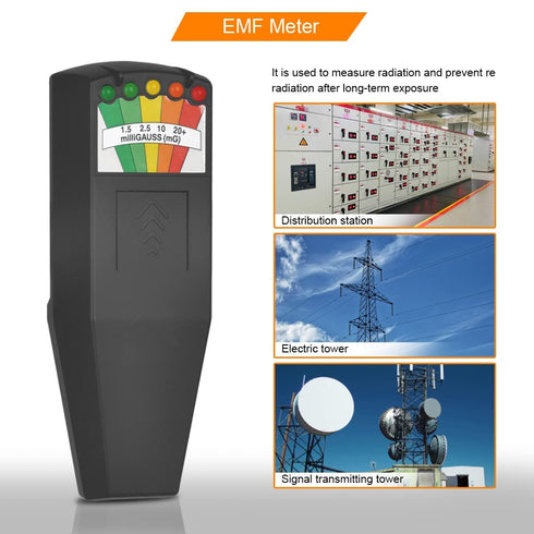 EMF Meter, 5 LED Magnetic Field Detector for Ghost Hunting Equipment, Home, Office & Outdoor Inspections