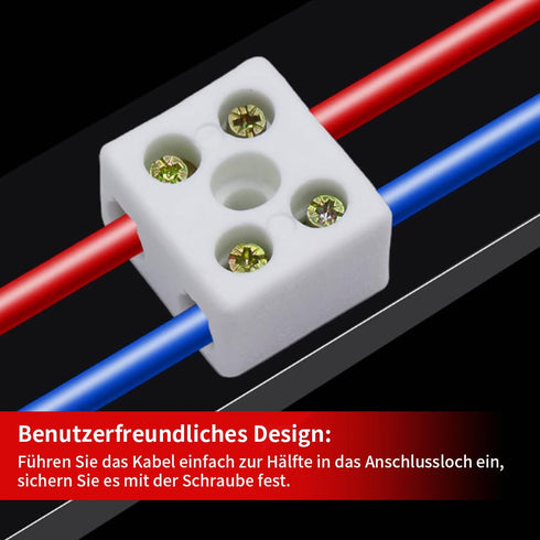4 250V Situations(5pcs) Way TB Ceramics Terminal Blocks, High Temp Porcelain Ceramic Connectors, Inlet Aperture