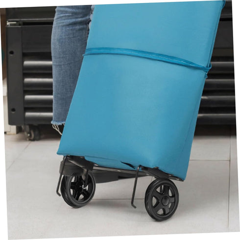 4pcs HEALLILY Replacement Plastic Wheels for Folding Shopping Carts Sturdy Rolling Cart Wheel Laundry and Trash Cans