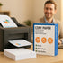 O2ktb 8.5" 11", 20 lb, 92 1 (750 Premium Copy Paper, x Bright, White, Smooth Finish, Designed to Reduce Paper Jams