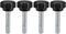 uxcell 4pcs Knurled Clamping Knobs - M6 x 35mm Metric Zinc Plated Carbon Steel Thumb Screw with Plastic Round Head