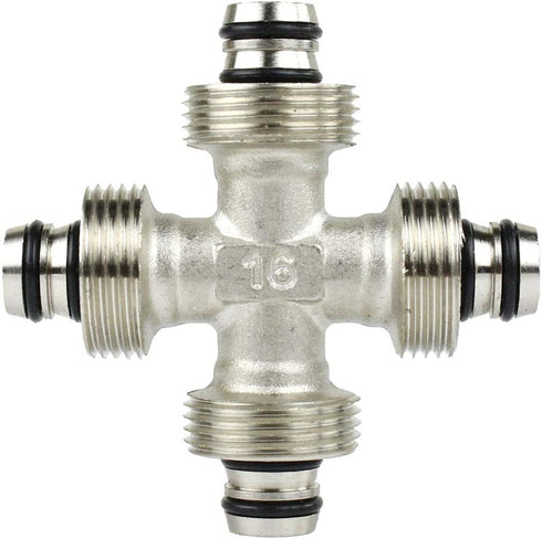 Maxline Multi Directional Cross Fitting, 1/2" Tubing Compressed Air Piping M8041