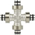 Maxline Multi Directional Cross Fitting, 1/2" Tubing Compressed Air Piping M8041