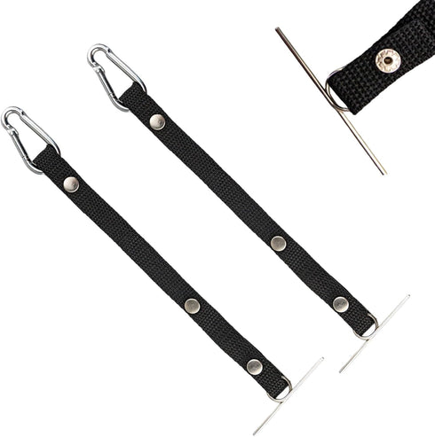 4pcs Tape Thong for Tool Belts, Black Electrical Tape Holder Hooks, Polyester Chain Strap for Small Electrical Tape