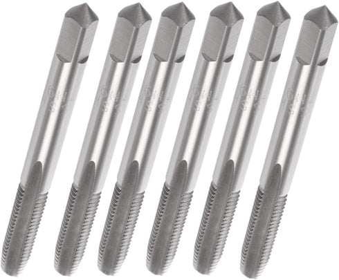 M6 x 1mm Metric Machine Tap, RUIAN HSS Right Hand Threading Screw Tapping Tool 6Pcs with 3 Straight Flutes
