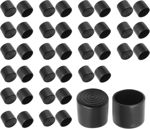 Bonsicoky 40 Pcs Round Rubber Furniture Leg Caps, 7/8"(22mm) Vinyl Flexible Chair