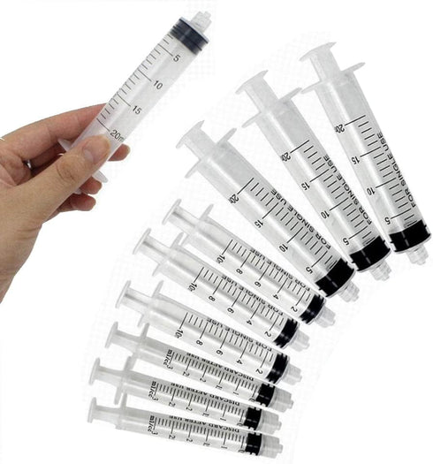 20 Pack 3ml Plastic Syringe with Luer Lock, No Needle for Liquid Measuring in Scientific Labs (20PCS)
