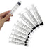 Plastic Syringe Luer Lock With Measurement, No Needle for Scientific Labs, Liquid Measuring, 20ml 10pcs
