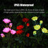 SMATOLS Outdoor Solar Garden Stake Lights, Outdoor Decorative Rose Flowers Lights Waterproof Solar Powered for Patio