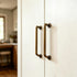 OKUVREN Pair of Cabinet Handles, Retro-Style Drawer Pulls with Mounting Hardware, Vintage Furniture Bedside Accent
