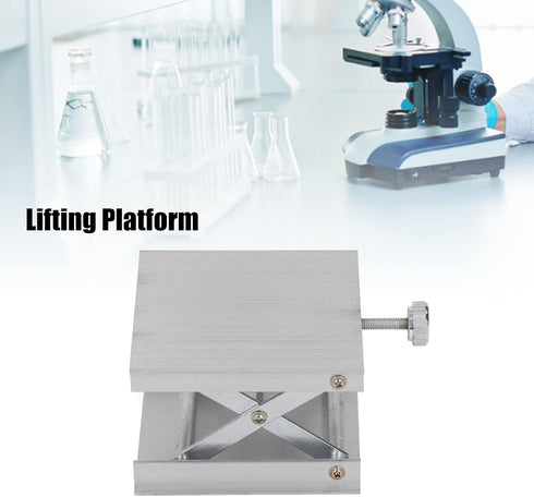 Asixxsix Lab Jack - 3.5x3.5 Inches Aluminum Alloy Support Platform, Expandable Lift Height to 3.4inch