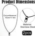Sinbana 2 Pcs Voice Recorder Necklace Lanyard with Buckle, Stainless Steel Voice Recorder Neck Strap for Daily