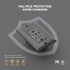 USB Outlet Receptacle, 20 Amp Duplex Tamper-Resistant Plug, Black Modern Wall Outlet with 3 USB Ports, 30W