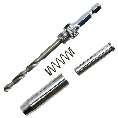 AFUNTA 8 pcs Center Drill Bit Sets with Automatic Center Punch, Self Centering Hinge Tapper for Woodworking