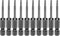 10ps TS8 Star 5 Point Screwdriver Bit 1/4" Hex Shank 2" Length Magnetic Security Torx Head Screw Driver