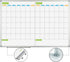 JILoffice 2 Month Magnetic Dry Erase Calendar Whiteboard, 36 x 24 Inch, Wall Mounted