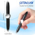 Meanplan 5 Pcs Pen with LED Light, Rotating Ballpoint Pen, Anti-Stress Gift for Business Adults, 4 Inches, 5 Colors