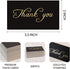 HUKXDGXY 100 Count, 3.5 2 Inch, Gold Foil Thank You Cards, Elegant Black Notes, x Writeable, Perfect for Small Business