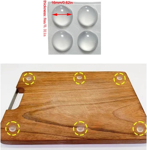 NentMent 36 Pack Countertop Cutting Board Rubber Feet Gripper Non Slip Adhesive Bumper Pads Grips for Bamboo Cutting