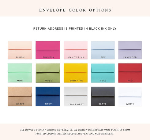 Jojostudios Simple Modern Personalized Stationery Note Cards, Stationary Flat Cards with Envelopes, Personalized