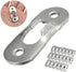 20 Pcs Metal Keyhole Hangers Fasteners for Picture Frames, Mirrors, Cabinets, 42mm x 14mm Flush Mount Hardware (Silver)