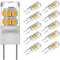 G8 LED Bulb 3W, Equivalent to G8 Halogen 20W-25W, T4 JCD Type Bi-Pin G8 Base, 3000K Warm White, 10 Pack