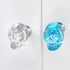 HDJNal 6 29x21mm pcs Crystal Skull Drawer Knobs and pulls, Glass Crystal Cabinets Knobs for Bedside Cabinet Cupboard