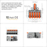 GKEEMARS 10Pcs Mini Electrical Wire Connectors, DIY 4/6/8/9/10 Way Butt Terminal Block Connectors (1 in 5 Out)