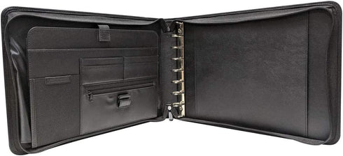 MSP 7 Ring Business Check Portfolio Binder with Handle, Zipper Closure for Business or Personal Checks (3-to-A Pages)