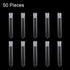 Hicarer 50 Pieces Clear Plastic Test Tubes, 12 by 75 mm with Push Caps