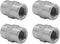 (4-PACK) 5000-02-02 Hydraulic Hose Adapter Fitting 1/8" Female (1/8-27 NPTF) × 1/8" Female SAE Straight Pipe Joints