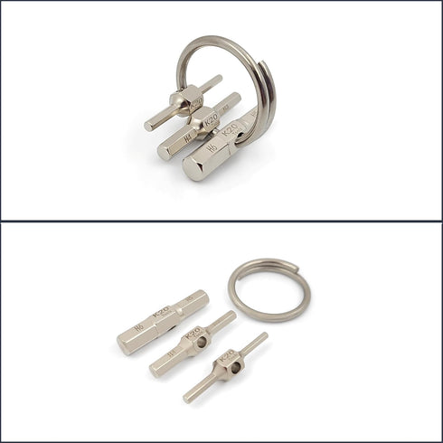 Keychain Hex Key Allen Wrench Multi-Tool Set - Metric 2, 2.5, 3, 4, 5, 6 mm by K20 Tools
